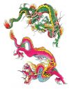 chinese colored dragons pic tattoo